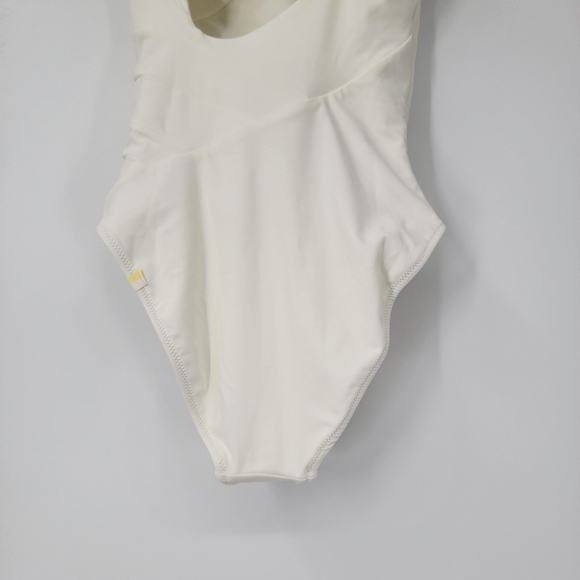Summersalt Sidestroke One Piece Swimsuit Women's Size 0 White Ruched Minimalist - Picture 15 of 16